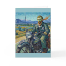 Vincent Van Gogh zu einem Motorrad-Gruß