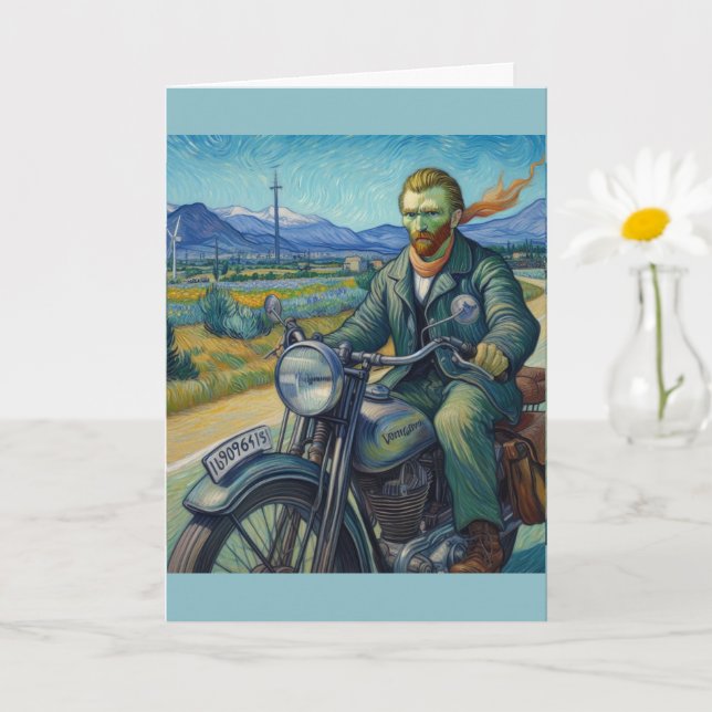 Vincent Van Gogh zu einem Motorrad-Gruß Karte (Kleine Pflanze)