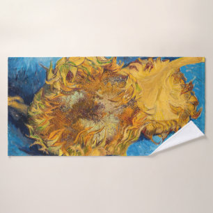 Vincent van Gogh - Zwei abgeschnittene Sonnenblume Badhandtuch Set