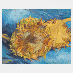 Vincent van Gogh - Zwei abgeschnittene Sonnenblume Fleecedecke