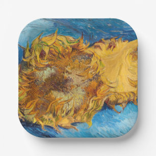 Vincent van Gogh - Zwei abgeschnittene Sonnenblume Pappteller