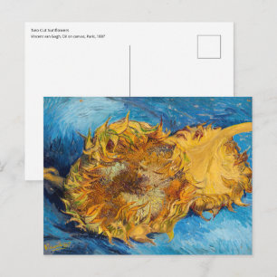 Vincent van Gogh - Zwei geschnittene Sonnenblumen Postkarte