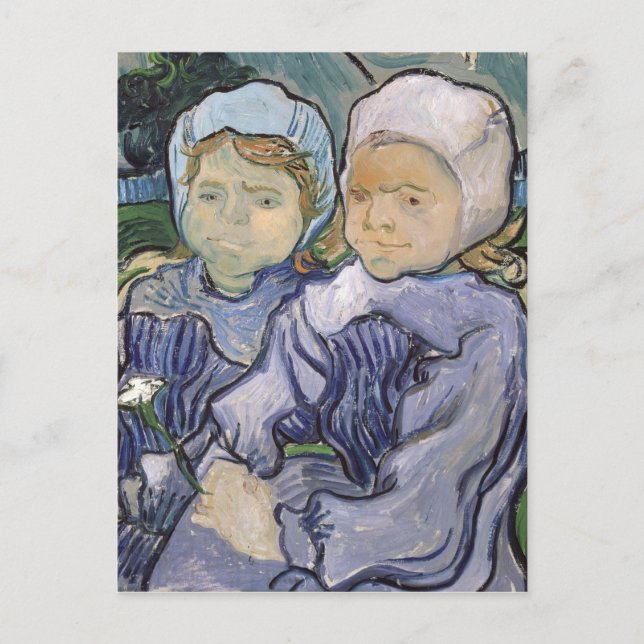Vincent van Gogh | zwei kleine Mädchen, 1890 Postkarte (Vorderseite)