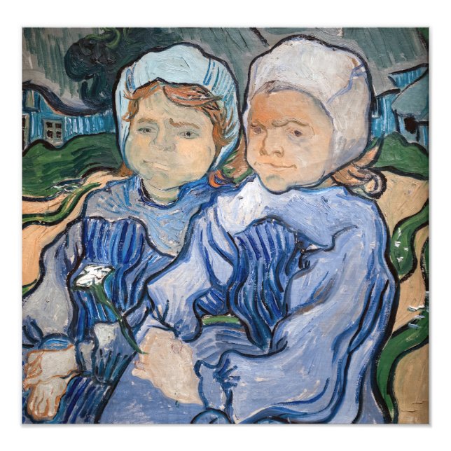 Vincent van Gogh - Zwei kleine Mädchen Fotodruck (Vorne)
