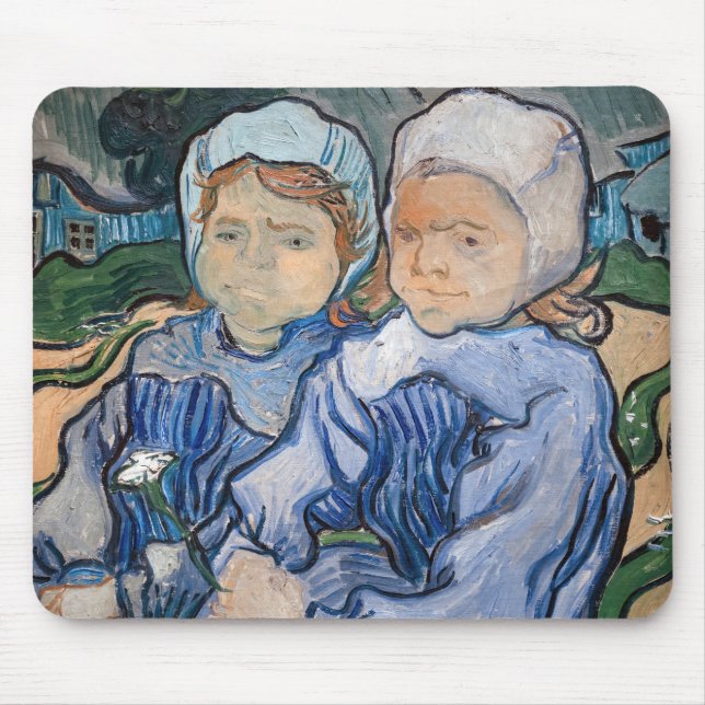 Vincent van Gogh - Zwei kleine Mädchen Mousepad (Vorne)