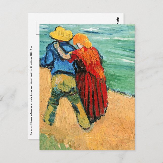 Vincent van Gogh - Zwei Liebhaber Postkarte (Vorne/Hinten)