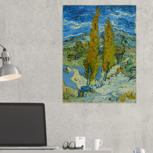 Vincent Van Gogh, zwei Poplars in den Alpen Foliendrucke