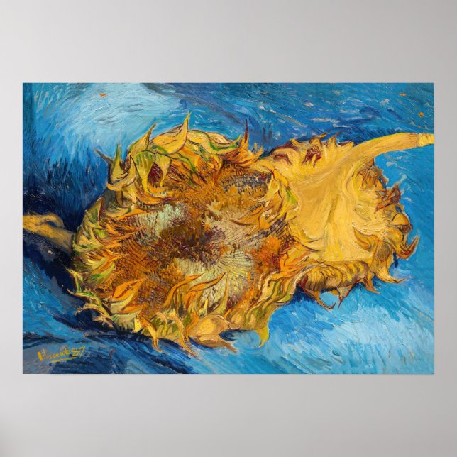 Vincent van Gogh - Zwei Schnittblumen Poster (Vorne)