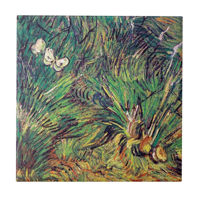 Vincent Van Gogh - Zwei weiße Schmetterlinge für s Fliese (Vorderseite)