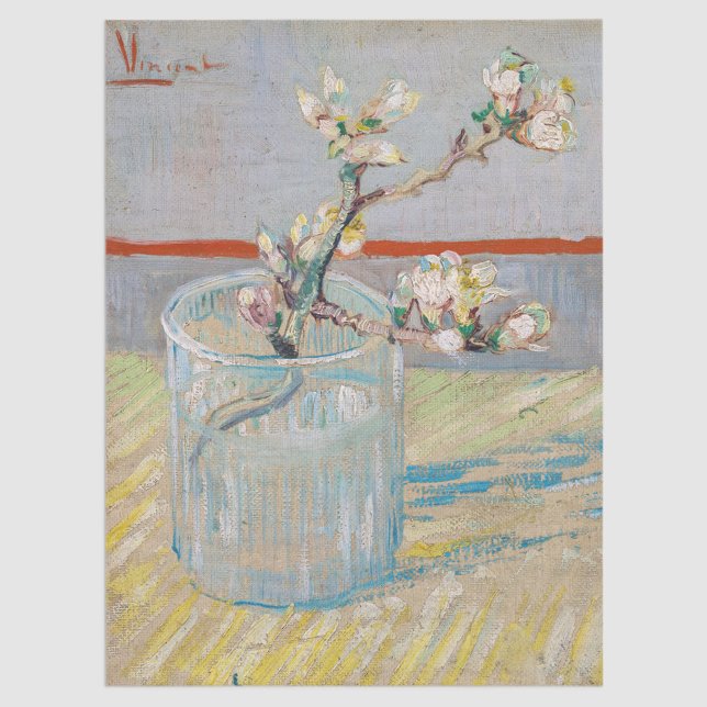 Vincent van Gogh - Zweigstelle Almond im Glas Seidenpapier (Von Creator hochgeladen)