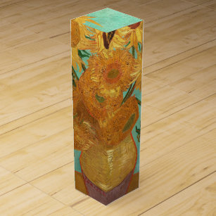 Vincent van Gogh zwölf Sonnenblumen in einem Vase Weinbox