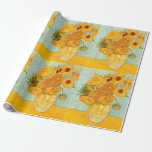 Vincent Van Gogh Zwölf Sonnenblumen in einer Vase  Geschenkpapier<br><div class="desc">Vincent Van Gogh Zwölf Sonnenblumen in einem Vase Art Wrapping Paper</div>