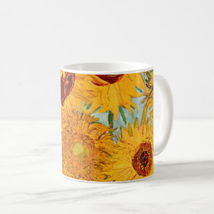 Vincent Van Gogh Zwölf Sonnenblumen in einer Vase  Kaffeetasse