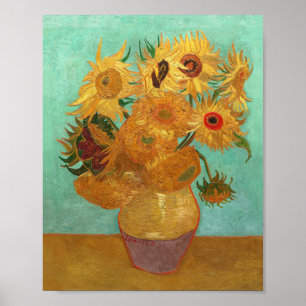 Vincent Van Gogh Zwölf Sonnenblumen in einer Vase Poster