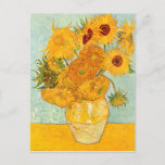 Vincent Van Gogh Zwölf Sonnenblumen in einer Vase  Postkarte<br><div class="desc">Vincent Van Gogh Zwölf Sonnenblumen Im Fünfspänner über den Gotthard</div>