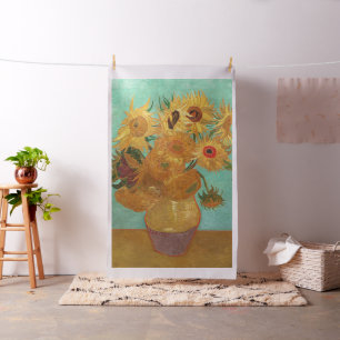 Vincent Van Gogh Zwölf Sonnenblumen in einer Vase Stoff