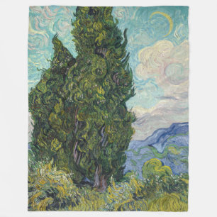 Vincent van Gogh - Zypressen Fleecedecke