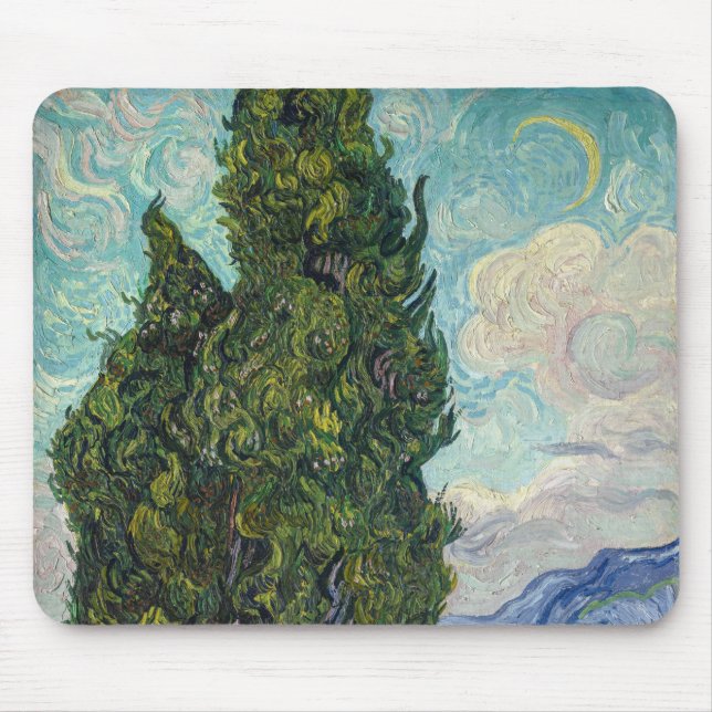 Vincent van Gogh - Zypressen Mousepad (Vorne)