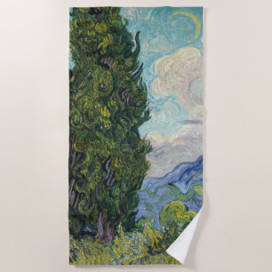 Vincent van Gogh - Zypressen Strandtuch