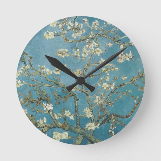 Vincent van Gogh's Almond blossom (1890) Runde Wanduhr (Vorderseite)
