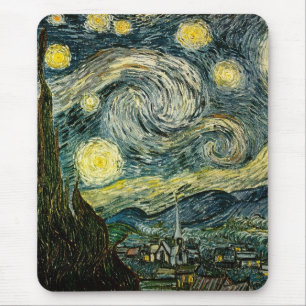 Vincent van Goghs die sternenklare Nacht (1889) Mousepad