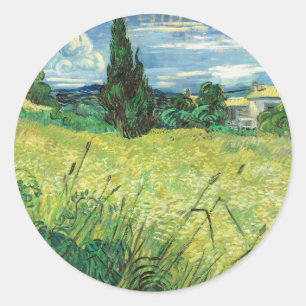 Vincent van Goghs Gemälde, Grüne Wiese, Runder Aufkleber