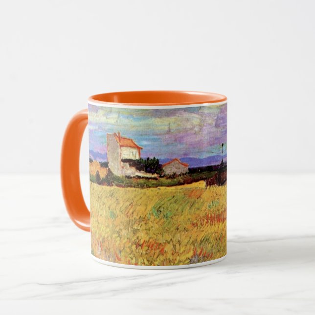 Vincent van Goghs Gemälde, Weizenfeld, Tasse (Vorderseite Links)