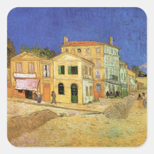 Vincent van Goghs Haus in Arles Quadratischer Aufkleber