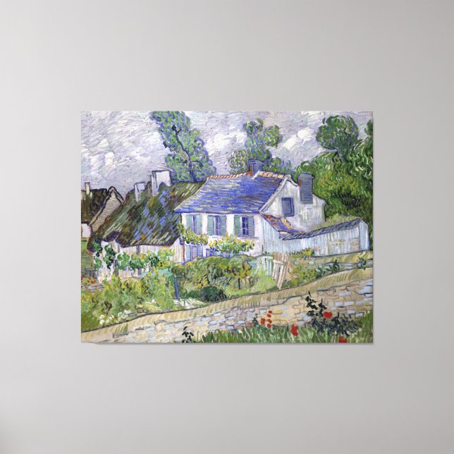 Vincent van Gogh's Houses at Auvers Leinwanddruck (Vorderseite)