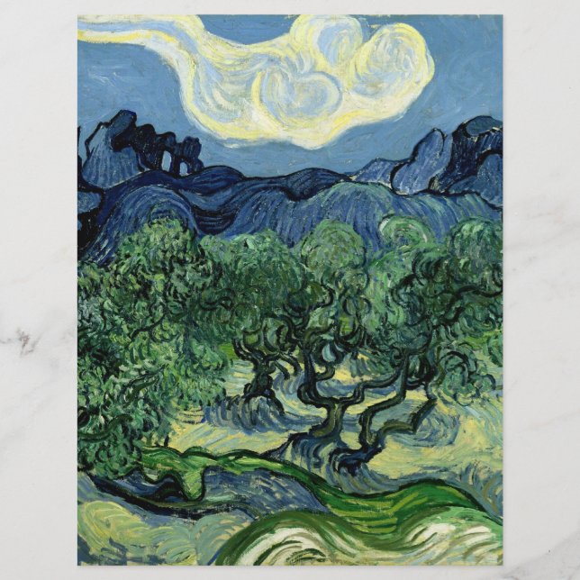 Vincent van Gogh's Olive Trees (1889) Flyer (Vorne)