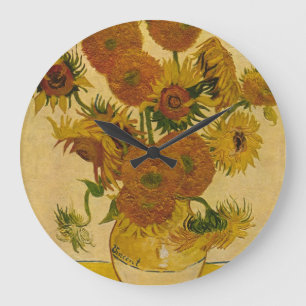 Vincent van Gogh's Sonnenblumen, 1878 Große Wanduhr