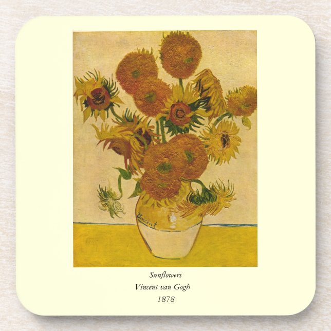 Vincent van Gogh's Sonnenblumen, 1878 Untersetzer (Vorderseite)