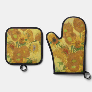 Vincent van Gogh's Sonnenblumen (1888) Ofenhandschuh & Topflappen-Set