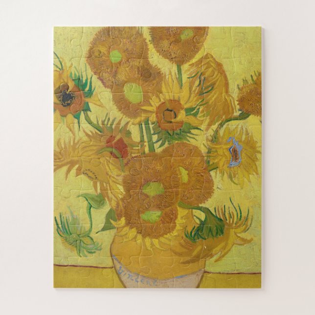 Vincent van Gogh's Sonnenblumen (1888) Puzzle (Vertikal)