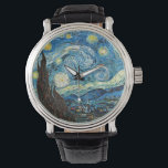 Vincent Van Gogh's Starry Night Armbanduhr<br><div class="desc">Starry Night ist ein Gemälde des niederländischen Post-Impressionisten Vincent van Gogh. Es wurde im Juni 1889 bemalt und zeigt den Blick abends außerhalb seines Sanitärraums in Saint-Rémy-de-Provence (in Südfrankreich), obwohl es tagsüber aus dem Gedächtnis gemalt wurde. Das Gemälde gehört zu Van Gogh's bekanntesten Werken und stellt eine entscheidende Wende in...</div>