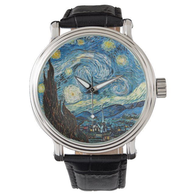 Vincent Van Gogh's Starry Night Armbanduhr (Vorderseite)