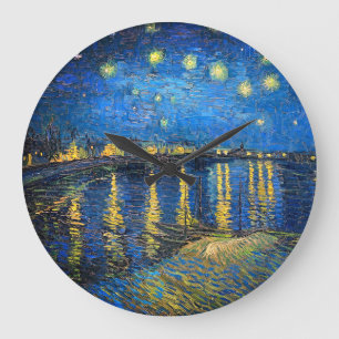 Vincent van Gogh's Starry Night Over the Rhone Große Wanduhr