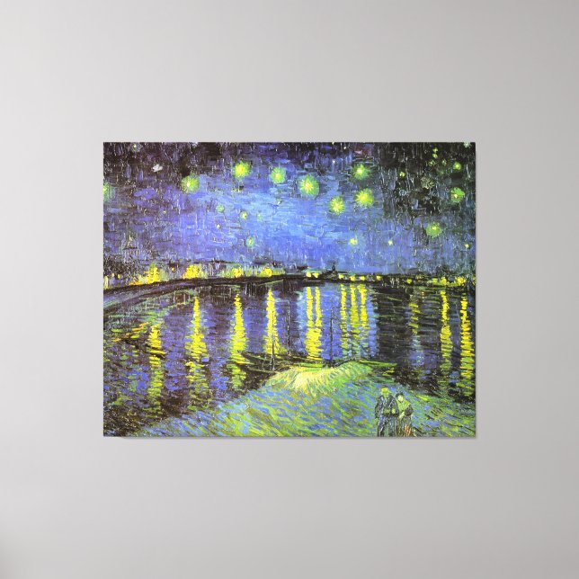 Vincent van Gogh's Starry Night Over the Rhone Leinwanddruck (Vorderseite)