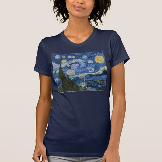 Vincent van Goghs sternenklare Nacht T-Shirt (Vorderseite)