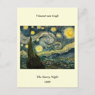 Vincent van Goghs Sternennacht (1889) Postkarte