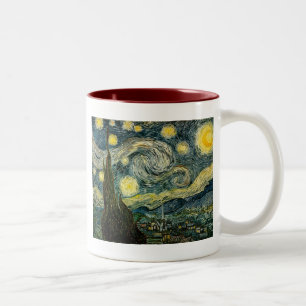 Vincent van Goghs Sternennacht (1889) Zweifarbige Tasse