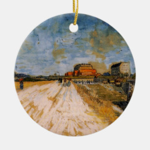 Vincent van Goghs Straßenlauf neben den Pariser St Keramikornament