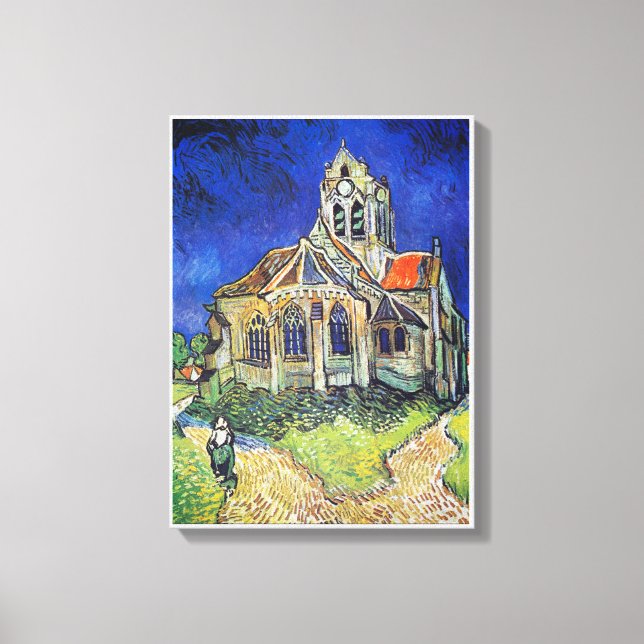 Vincent van Gogh's The Church in Auvers (1890) Leinwanddruck (Vorderseite)
