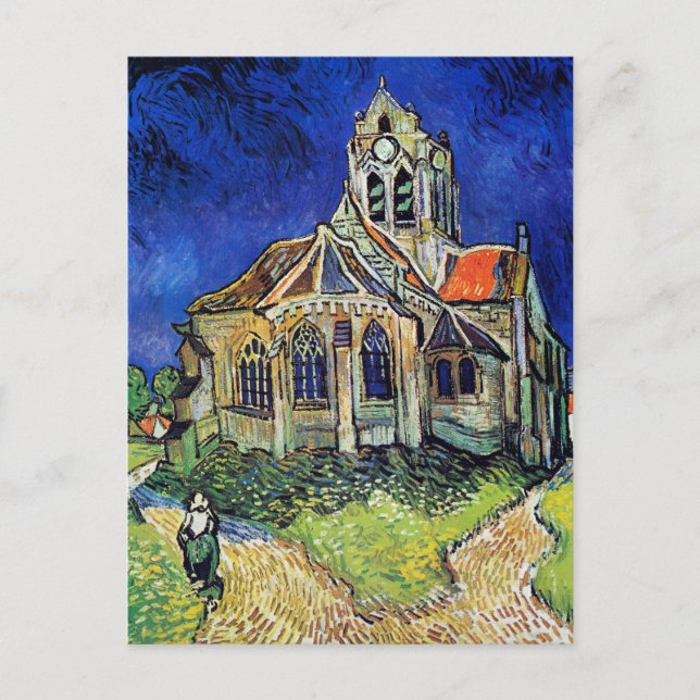 Vincent van Gogh's The Church in Auvers Postkarte (Vorderseite)