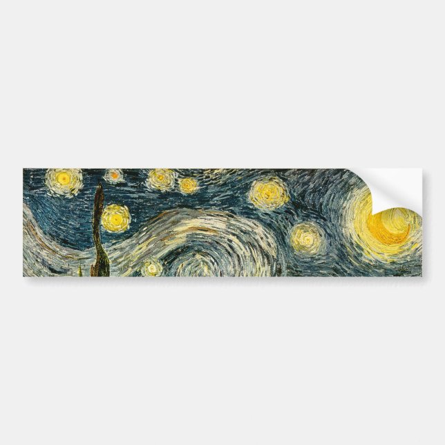 Vincent van Gogh's The Starry Night (1889) Autoaufkleber (Vorne)