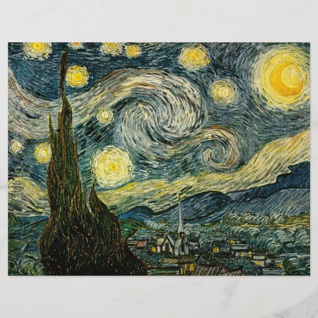 Vincent van Gogh's The Starry Night (1889) Flyer (Vorne)