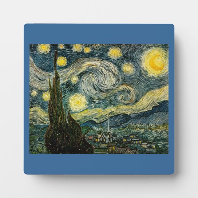 Vincent van Gogh's The Starry Night (1889) Fotoplatte (Vorderseite)