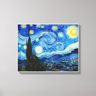 Vincent Van Gogh's The Starry Night (1889). Leinwanddruck
