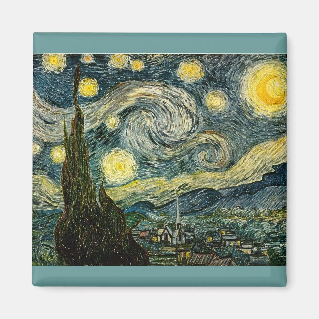 Vincent van Gogh's The Starry Night (1889) Magnet (Vorne)
