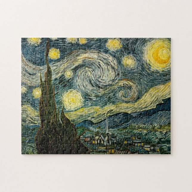 Vincent van Gogh's The Starry Night (1889) Puzzle (Horizontal)